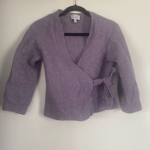 & other stories wool cardigan lilac